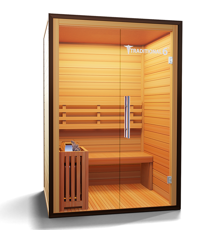 MedicalSaunas Traditional 6™ Steam Sauna – 3‑Person Cabin