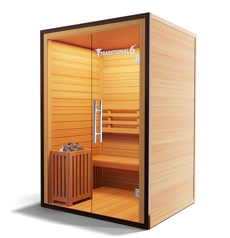 MedicalSaunas Traditional 6™ Steam Sauna – 3‑Person Cabin