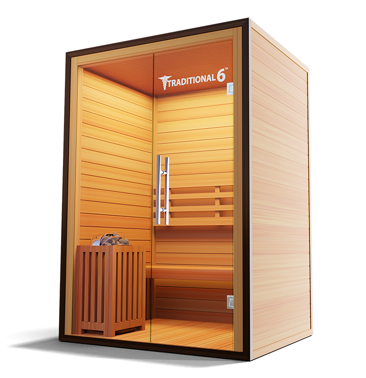 MedicalSaunas Traditional 6™ Steam Sauna – 3‑Person Cabin