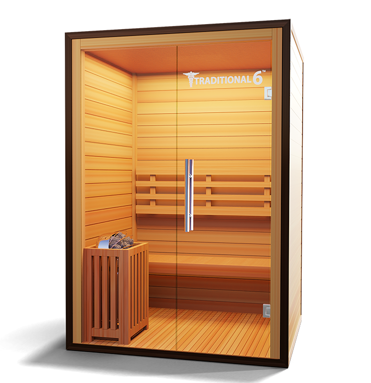 MedicalSaunas Traditional 6™ Steam Sauna – 3‑Person Cabin