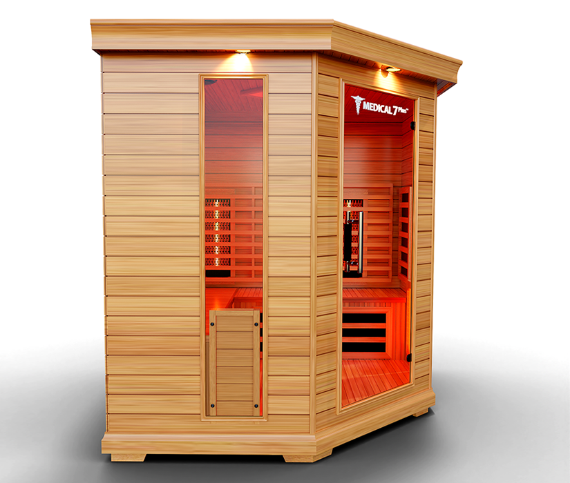 MedicalSaunas Medical 7 Plus™ Infrared Sauna – 4–6 Person Corner Wellness Retreat