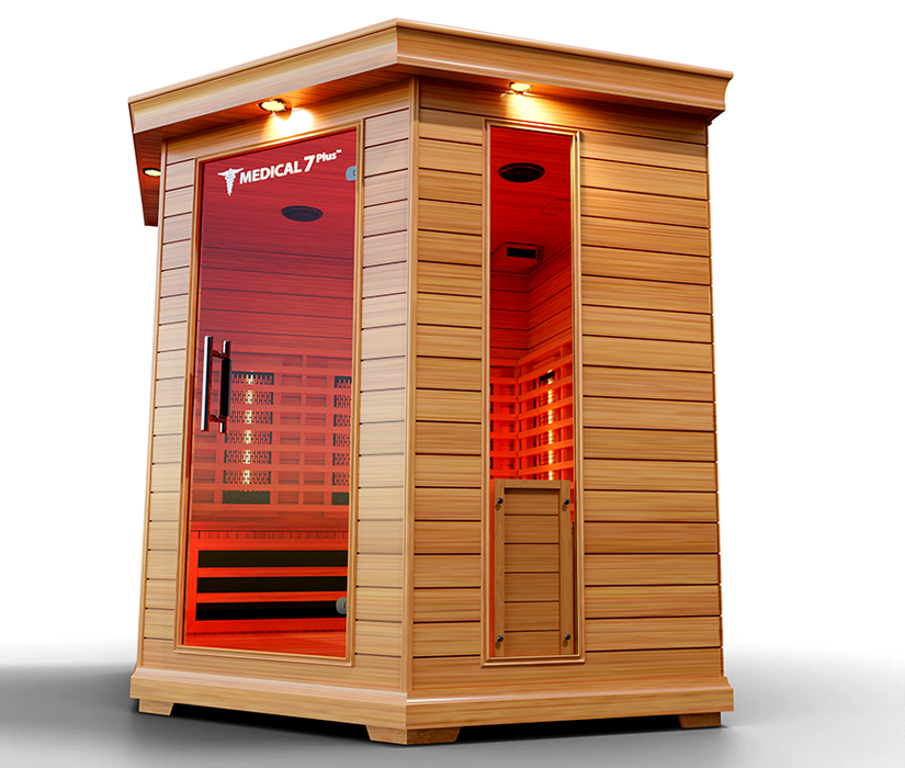 MedicalSaunas Medical 7 Plus™ Infrared Sauna – 4–6 Person Corner Wellness Retreat