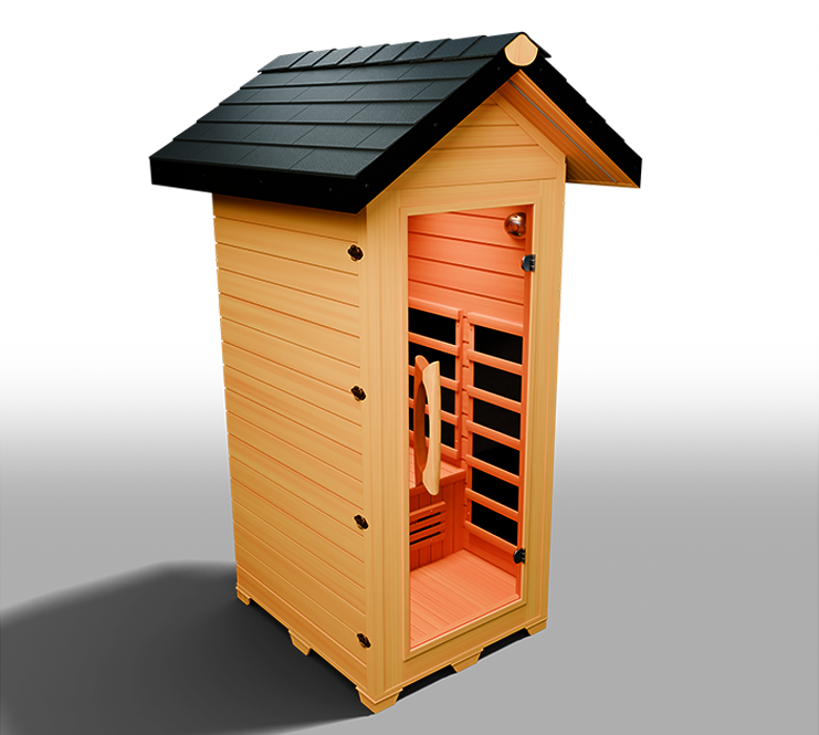 MedicalSaunas Nature 4™ Outdoor Infrared Sauna – 1‑Person Cabin