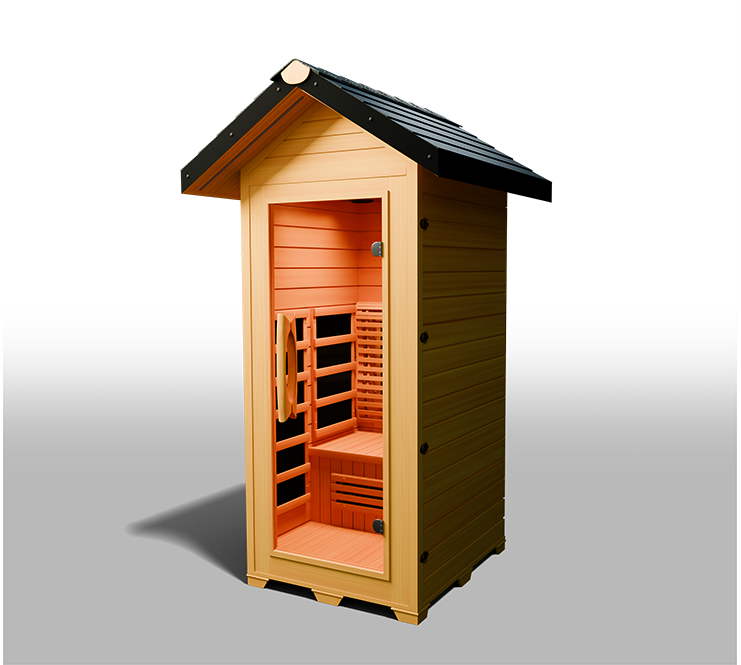 MedicalSaunas Nature 4™ Outdoor Infrared Sauna – 1‑Person Cabin