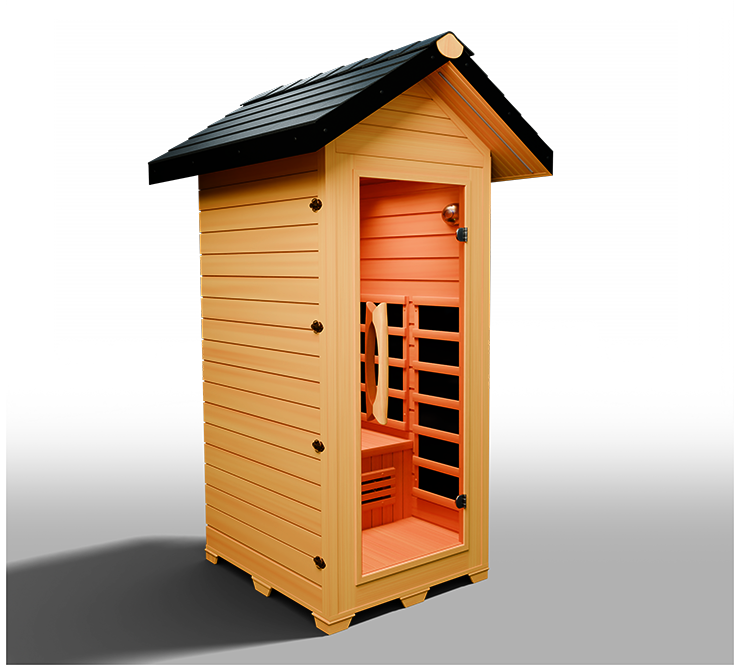 MedicalSaunas Nature 4™ Outdoor Infrared Sauna – 1‑Person Cabin