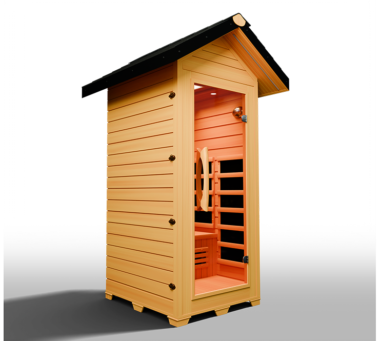 MedicalSaunas Nature 4™ Outdoor Infrared Sauna – 1‑Person Cabin