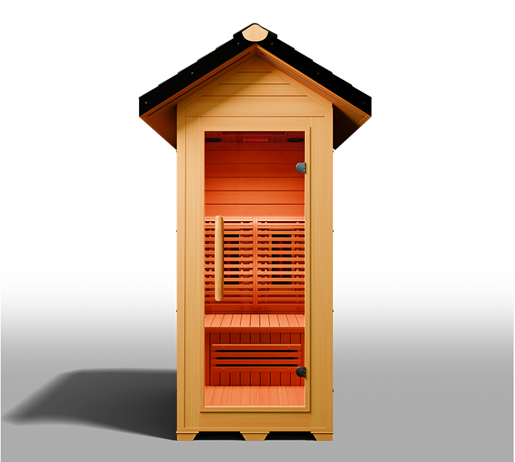 MedicalSaunas Nature 4™ Outdoor Infrared Sauna – 1‑Person Cabin