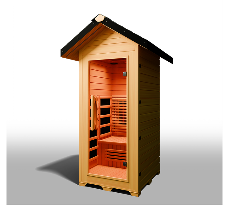 MedicalSaunas Nature 4™ Outdoor Infrared Sauna – 1‑Person Cabin