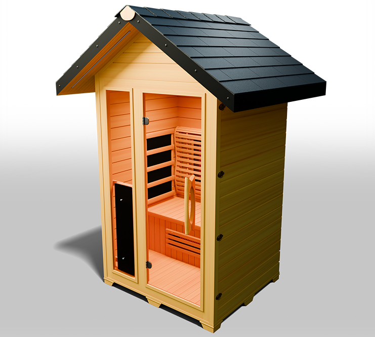 MedicalSaunas Nature 5™ Outdoor Infrared Sauna – 2‑Person Hybrid Cabin