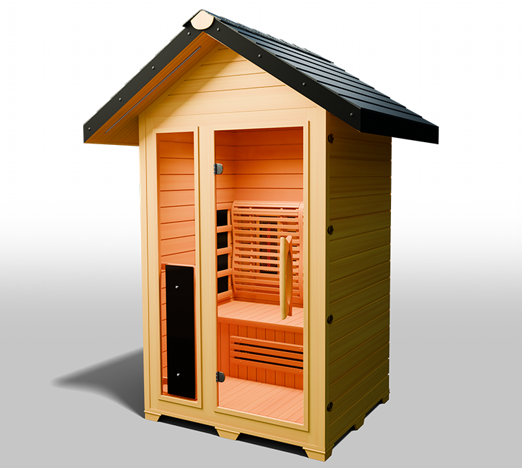 MedicalSaunas Nature 5™ Outdoor Infrared Sauna – 2‑Person Hybrid Cabin