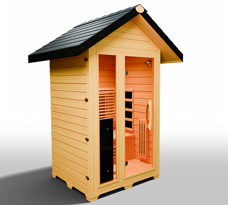 MedicalSaunas Nature 5™ Outdoor Infrared Sauna – 2‑Person Hybrid Cabin