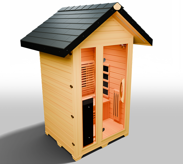 MedicalSaunas Nature 5™ Outdoor Infrared Sauna – 2‑Person Hybrid Cabin