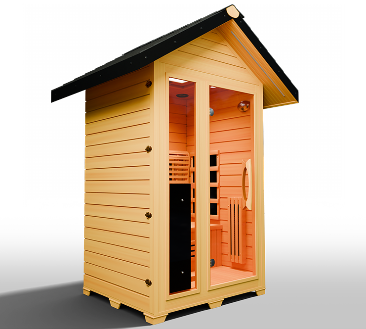 MedicalSaunas Nature 5™ Outdoor Infrared Sauna – 2‑Person Hybrid Cabin