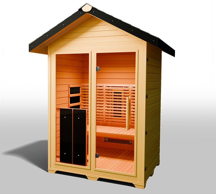 MedicalSaunas Nature 6™ Outdoor Hybrid Sauna – 3‑Person Cabin
