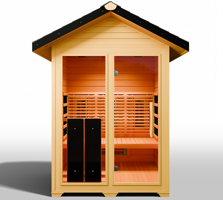 MedicalSaunas Nature 6™ Outdoor Hybrid Sauna – 3‑Person Cabin