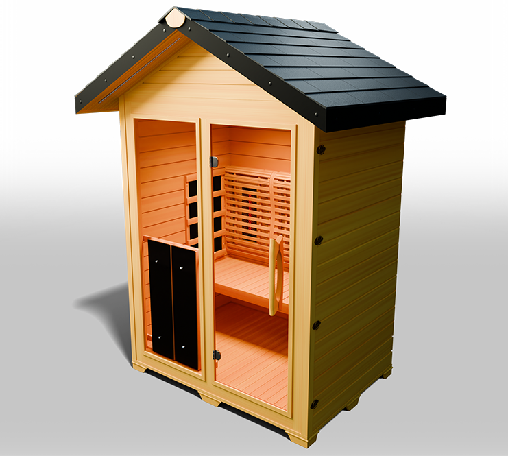 MedicalSaunas Nature 6™ Outdoor Hybrid Sauna – 3‑Person Cabin