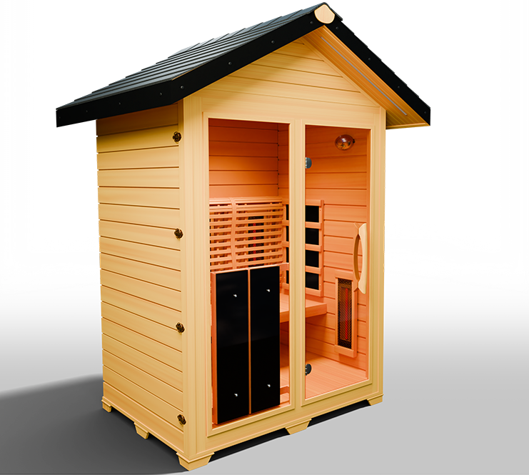 MedicalSaunas Nature 6™ Outdoor Hybrid Sauna – 3‑Person Cabin
