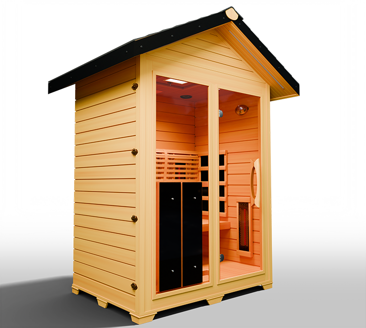 MedicalSaunas Nature 6™ Outdoor Hybrid Sauna – 3‑Person Cabin