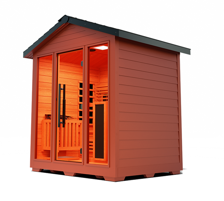 MedicalSaunas Nature 7™ Outdoor Hybrid Sauna – 3–4 Person Cabin