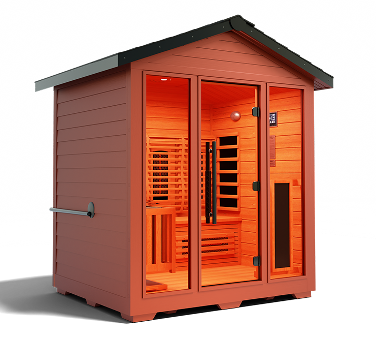 MedicalSaunas Nature 7™ Outdoor Hybrid Sauna – 3–4 Person Cabin