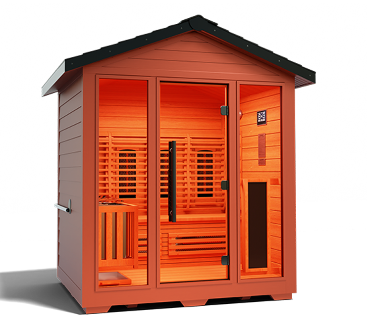 MedicalSaunas Nature 7™ Outdoor Hybrid Sauna – 3–4 Person Cabin