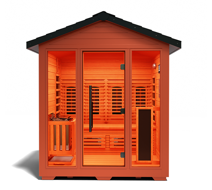 MedicalSaunas Nature 7™ Outdoor Hybrid Sauna – 3–4 Person Cabin