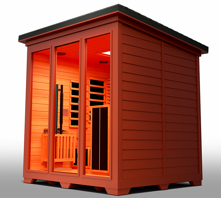 MedicalSaunas Nature 8 Plus™ Outdoor Hybrid Sauna – 6‑Person Cabin