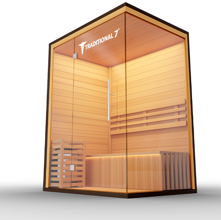 MedicalSaunas Traditional 7™ Steam Sauna – 3‑Person Cabin