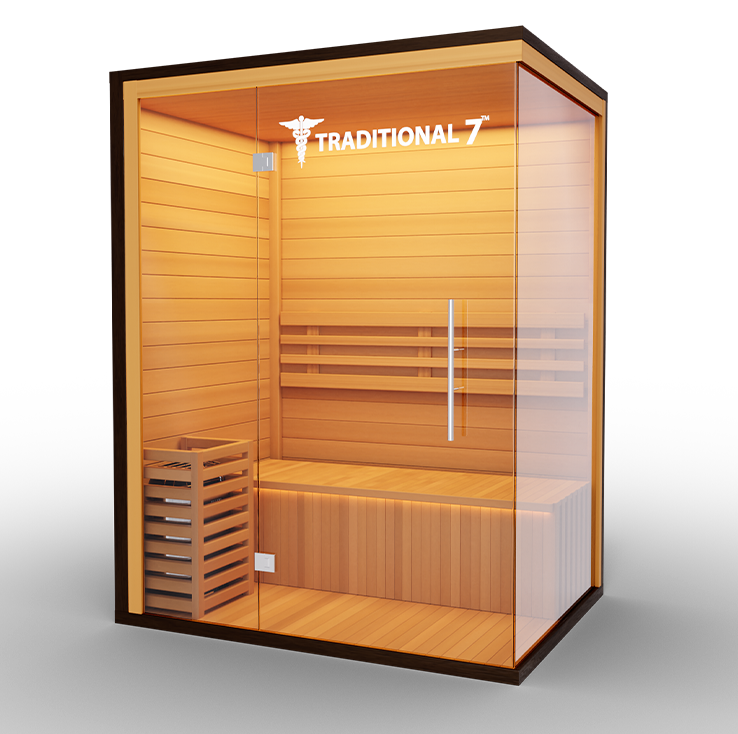 MedicalSaunas Traditional 7™ Steam Sauna – 3‑Person Cabin