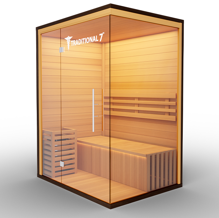 MedicalSaunas Traditional 7™ Steam Sauna – 3‑Person Cabin