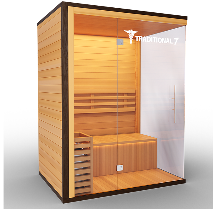 MedicalSaunas Traditional 7™ Steam Sauna – 3‑Person Cabin