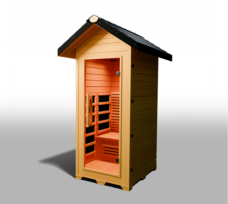 MedicalSaunas Nature 4™ Outdoor Infrared Sauna – 1‑Person Cabin