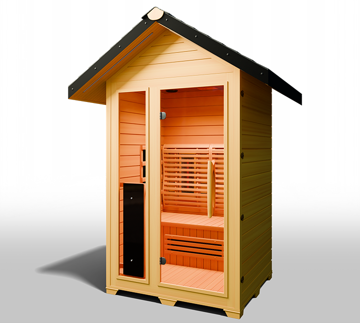 MedicalSaunas Nature 5™ Outdoor Infrared Sauna – 2‑Person Hybrid Cabin