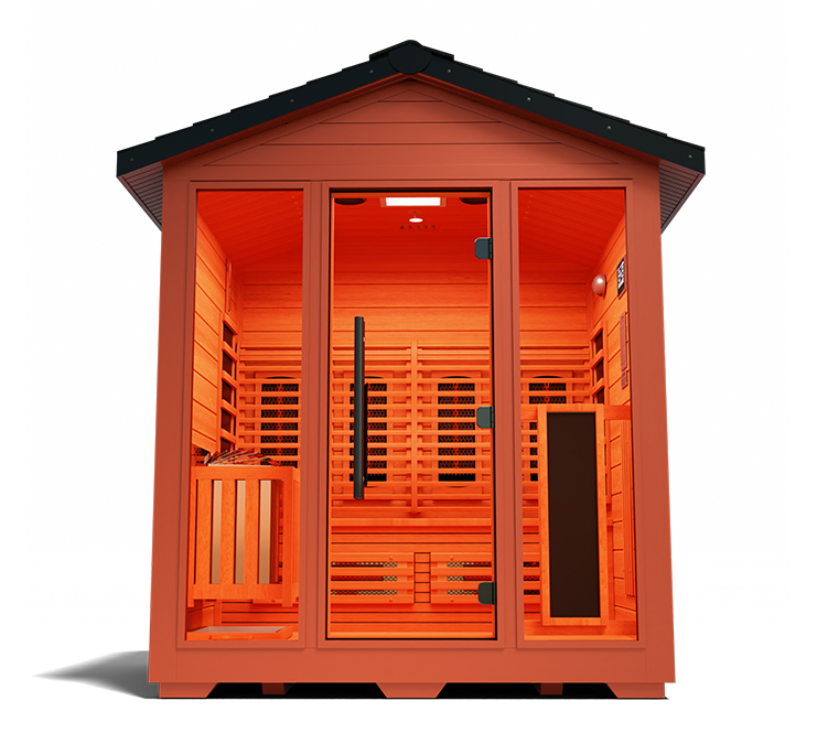 MedicalSaunas Nature 7™ Outdoor Hybrid Sauna – 3–4 Person Cabin