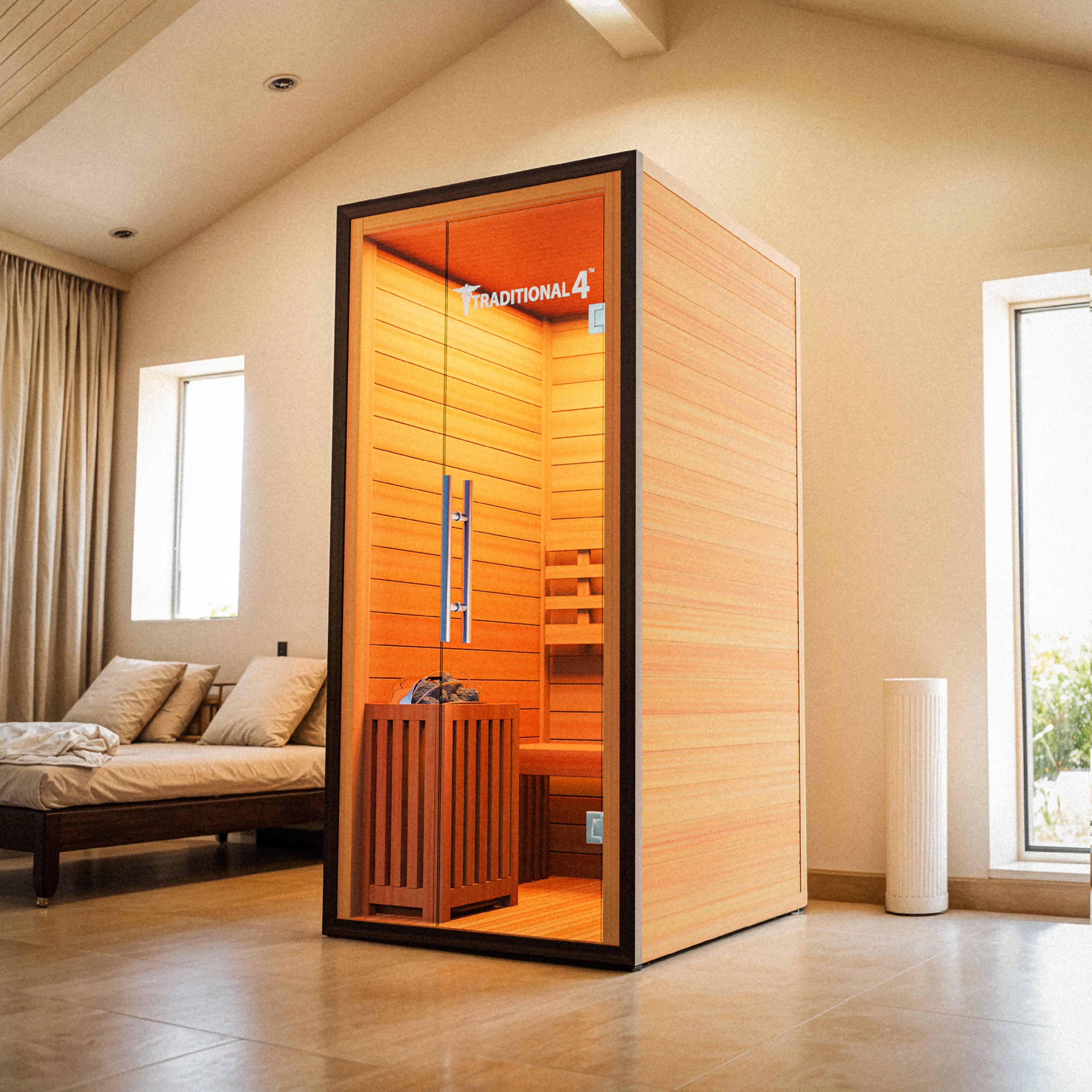 MedicalSaunas Traditional 4™ Steam Sauna – 1‑Person Wellness Cabin