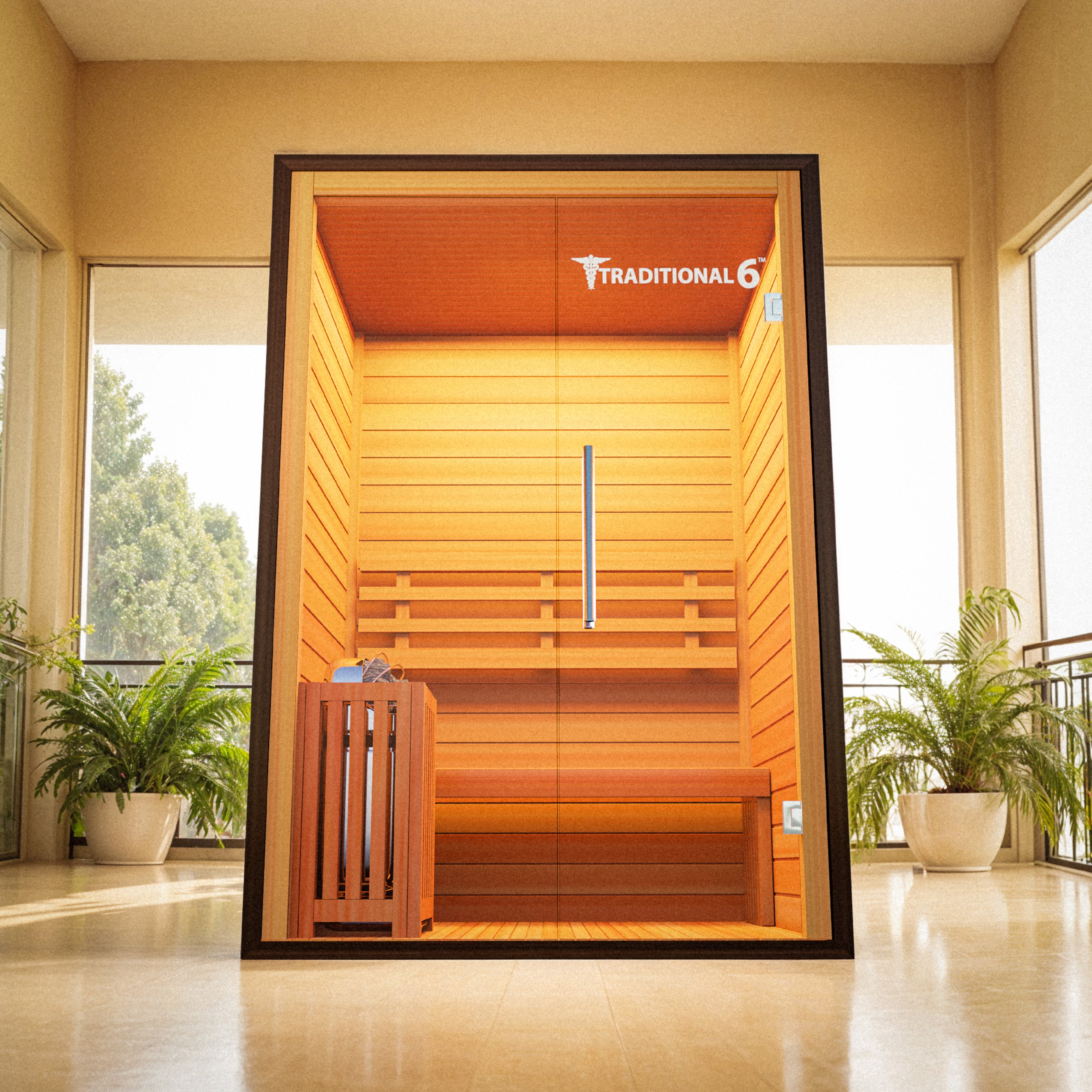 MedicalSaunas Traditional 6™ Steam Sauna – 3‑Person Cabin