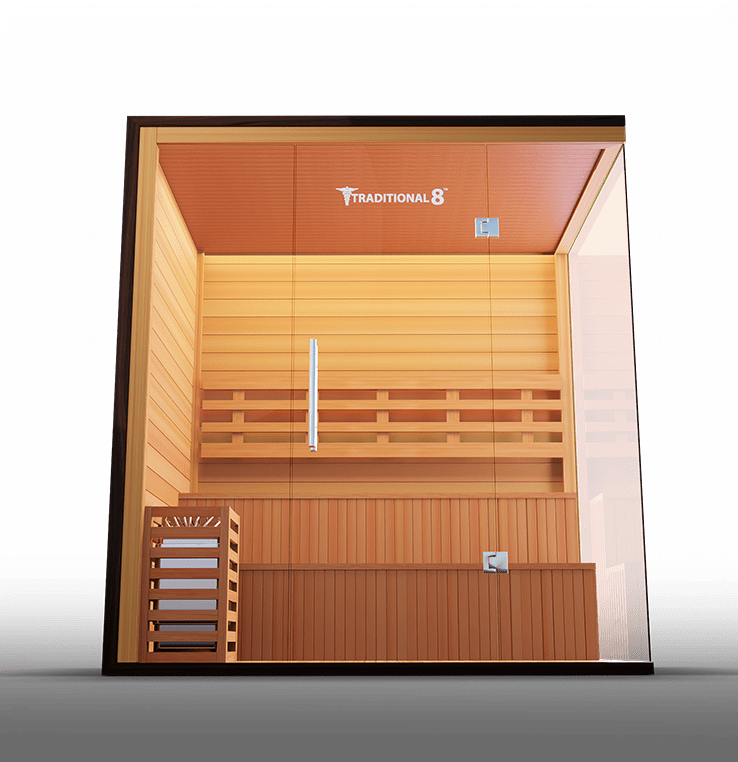 MedicalSaunas Traditional 8 Plus™ Steam Sauna – 4–6 Person Corner Cabin